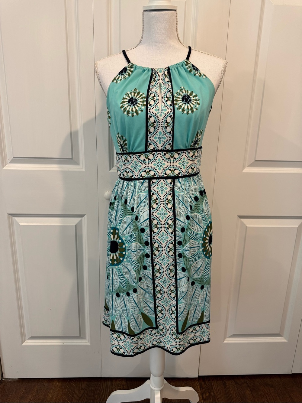 Dressbarn Petite 6 Floral Sleeveless A-Line Dress Quiet Luxury Cottagecore - Picture 3 of 15